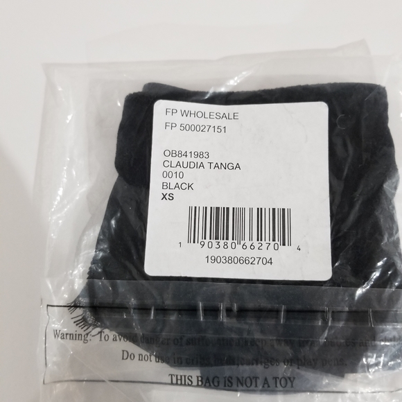 Free People Claudia Tanga Undies - Black XSmall - Picture 4 of 5